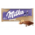 Tablette de chocolat Milka Hazelnut Cream 85 Gr x 22