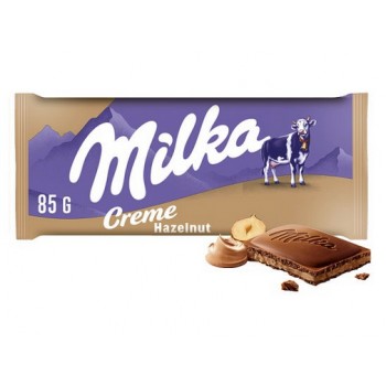 Tablette de chocolat Milka Hazelnut Cream 85 Gr x 22 Tablette de chocolat Milka Hazelnut Cream 85 Gr x 22