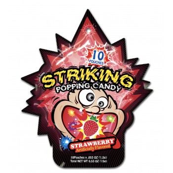 Striking Sucre pétillant goût Fraise 15 Gr x 12 Striking Sucre pétillant goût Fraise 15 Gr x 12