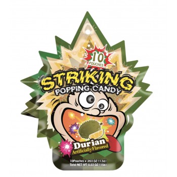 Striking Sucre pétillant goût Durian 15 Gr x 12 Striking Sucre pétillant goût Durian 15 Gr x 12