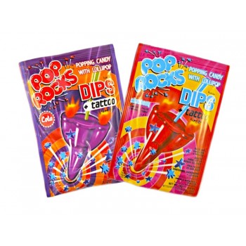 Pop Rocks Dips Sucre pétillant goût Fraise / Cola 18 Gr x 30