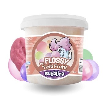 Mr Flossy Barbe à papa Bubbling Tutti Frutti 40 Gr x 12 Mr Flossy Barbe à papa Bubbling Tutti Frutti 40 Gr x 12