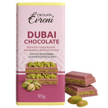 Eureni Dubaï Chocolate & Raspberry Flavor 95 Gr x 10 Eureni Dubaï Chocolate & Raspberry Flavor 95 Gr x 10