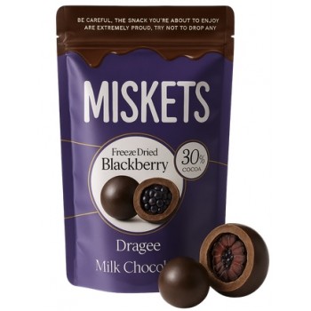 Misket Milk Chocolate Coated Freeze Dried BlackBerry 80 Gr x 12 Misket Milk Chocolate Coated Freeze Dried BlackBerry 80 Gr x 12
