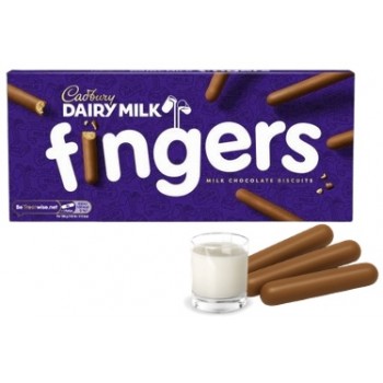 Cadbury Milk Chocolate Fingers 114 Gr x 20 Cadbury Milk Chocolate Fingers 114 Gr x 20