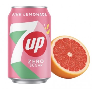 7Up Zero Pink Lemonade 330 ml x 24 7Up Zero Pink Lemonade 330 ml x 24