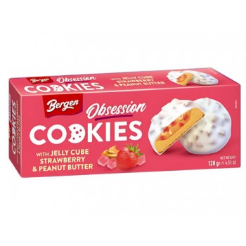 Cookies Jelly Cube Strawberry & Peanut Butter 128 Gr x 18