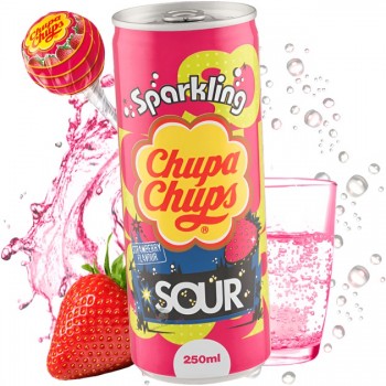 Chupa Chups Fraise Acidulée 250ml x 12