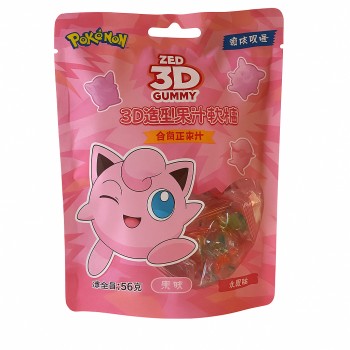 Peeling 3D Gummies Pokemon Strawberry 56 Gr x 8