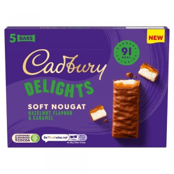 Cadbury Soft Nougat Hazelnut Flavour & Caramel 110 Gr x 9