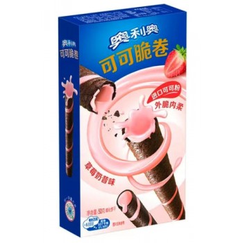Oreo Cacao Cripsy Roll Strawberry 50 Gr x 24