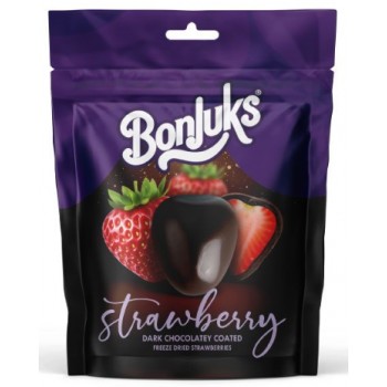 Bonjuks Freeze Dried Strawberry Dark Choc 80 Gr x 12