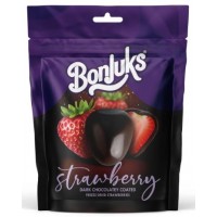 Bonjuks Freeze Dried Strawberry Dark Choc 80 Gr x 12