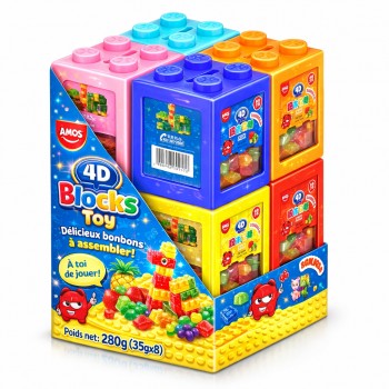 Amos 4D blocks Toy 35 Gr x 8