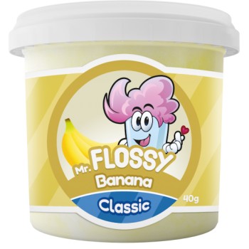 Mr Flossy Barbe &agrave; papa Classic Banane 40 Gr x 12