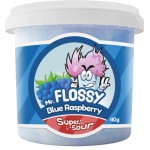 Mr Flossy Barbe &agrave; papa Acidul&eacute;e Framboise Bleu 40 Gr x 12