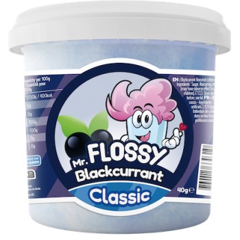 Mr Flossy Barbe &agrave; papa Classic Cassis 40 Gr x 12