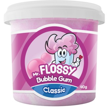 Mr Flossy Barbe &agrave; papa Classic Bubble Gum 40 Gr x 12
