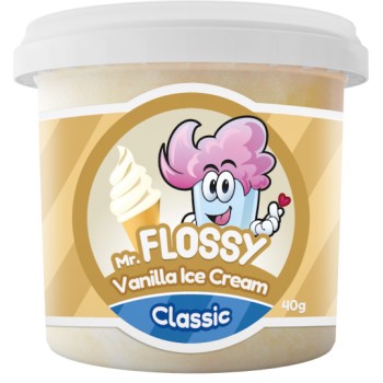 Mr Flossy Barbe &agrave; papa Classic Glace Vanille 40 Gr x 12