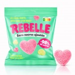 Rebelle Bonbons Coeurs Fluffy Acidul&eacute;s 50 Gr x 12