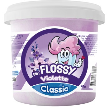 Mr Flossy Barbe &agrave; papa Classic Violet 40 Gr x 12
