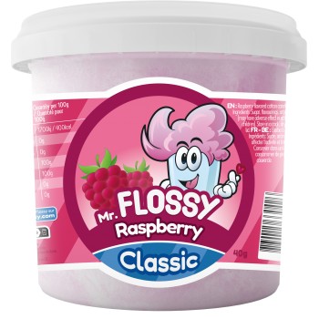 Mr Flossy Barbe &agrave; papa Classic Raspberry 40 Gr x 12