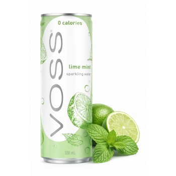 VOSS Lime Mint Flavoured Sparking Water 330ml x 10