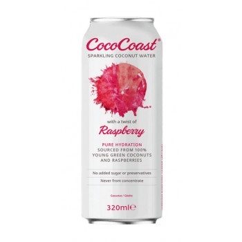 CocoCoast Raspberry P&eacute;tillant 320 ml x 24