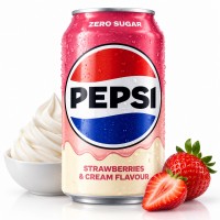 Pepsi Zero Sugar Strawberry & Cream 330 ml x 24