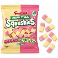 Swizzels Drumstick Squashies Rhubarb & Custard 120 Gr x 12