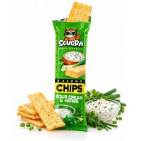 Sovora XL Chips Sour Cream et herbes 75 Gr x 20