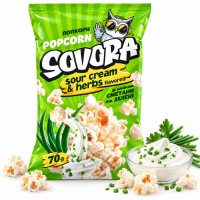 Pop Corn Sovora Sour Cream & Herbs 70 Gr x 16