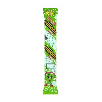 Millions tube de bonbons goût Pomme verte 60 Gr x 12