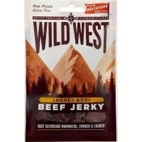 Wild West Beef Jerky - viande s&eacute;ch&eacute;e recette Honey BBQ - 25 Gr x 16