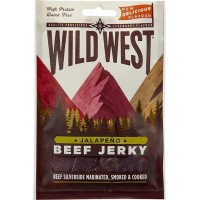 Wild West Beef Jerky - viande s&eacute;ch&eacute;e recette jalapeno - 25 Gr x 16